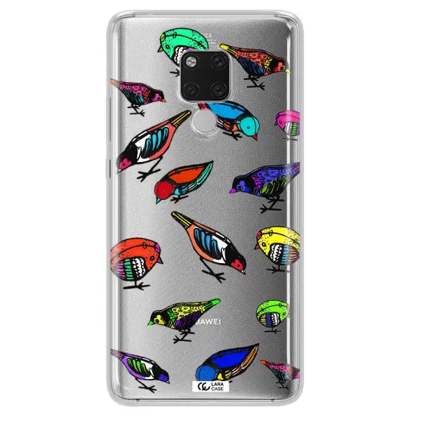 Colorful Birds Drawing Huawei Mate 20X Clear TPU Case