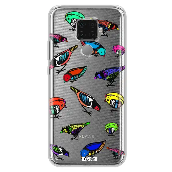 Colorful Birds Drawing Huawei Mate 30 Lite Clear TPU Case