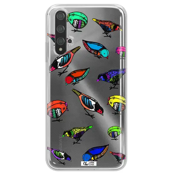 Colorful Birds Drawing Huawei Nova 5t Clear TPU Case