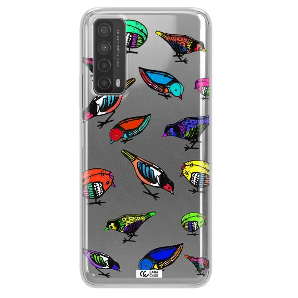 Colorful Birds Drawing Huawei P Smart 2021 Clear TPU Case