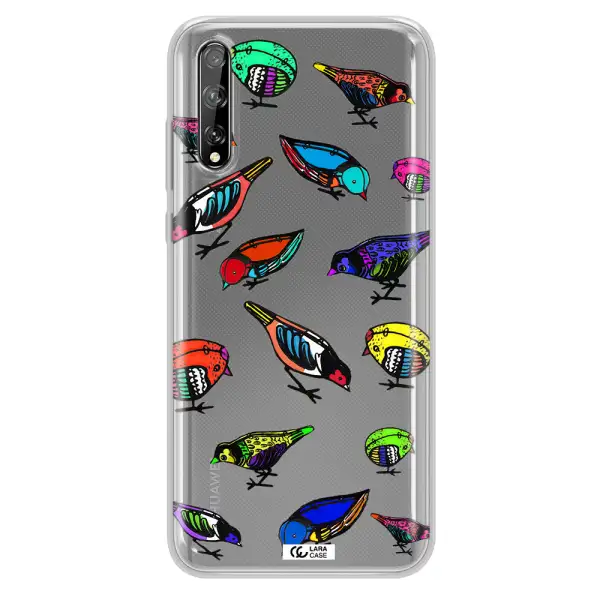 Colorful Birds Drawing Huawei P Smart S Clear TPU Case