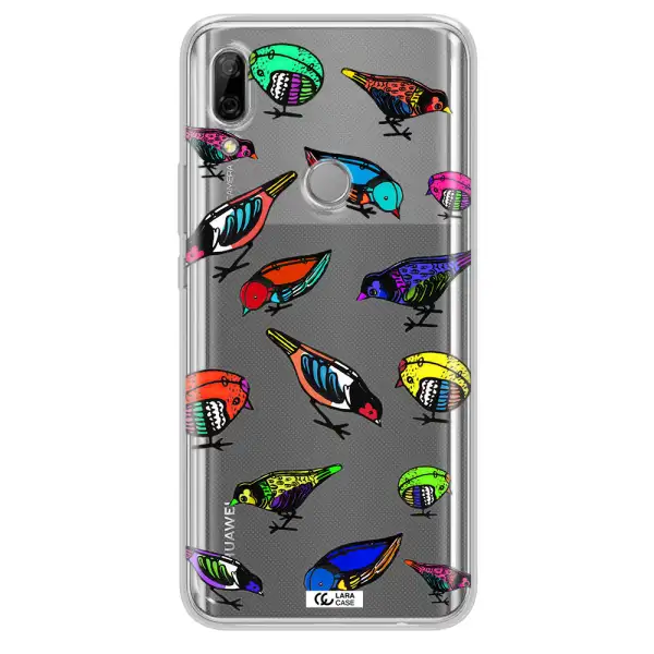 Colorful Birds Drawing Huawei P Smart Z Clear TPU Case