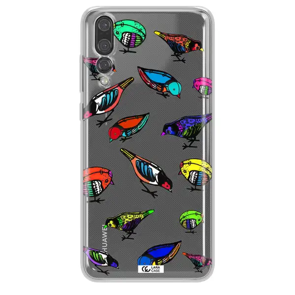 Colorful Birds Drawing Huawei P20 Pro Clear TPU Case