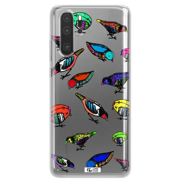 Colorful Birds Drawing Huawei P30 Pro Clear TPU Case