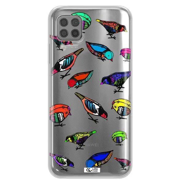 Colorful Birds Drawing Huawei P40 Lite Clear TPU Case