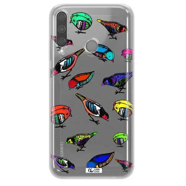 Colorful Birds Drawing Huawei P40 Lite E Clear TPU Case