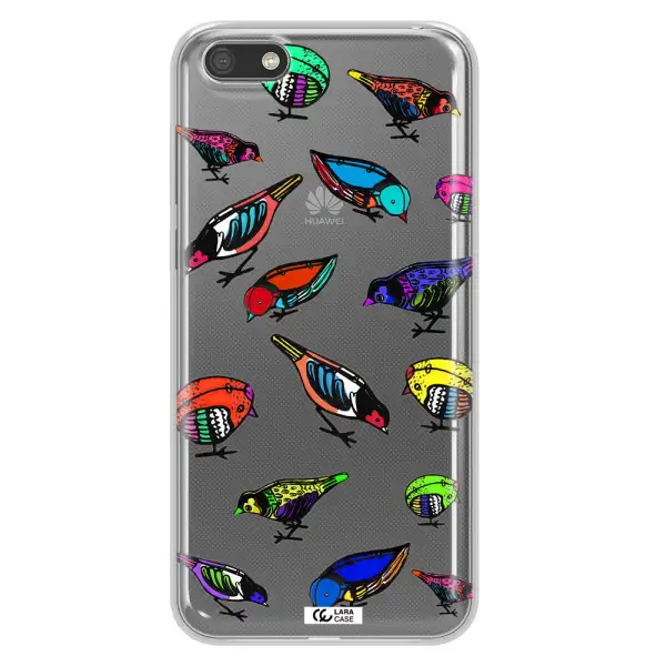 Colorful Birds Drawing Huawei Y5 2018 Clear TPU Case