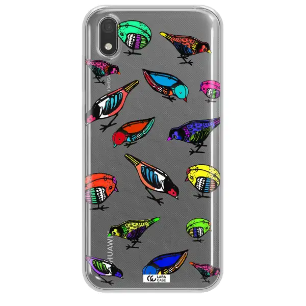 Colorful Birds Drawing Huawei Y5 2019 Clear TPU Case
