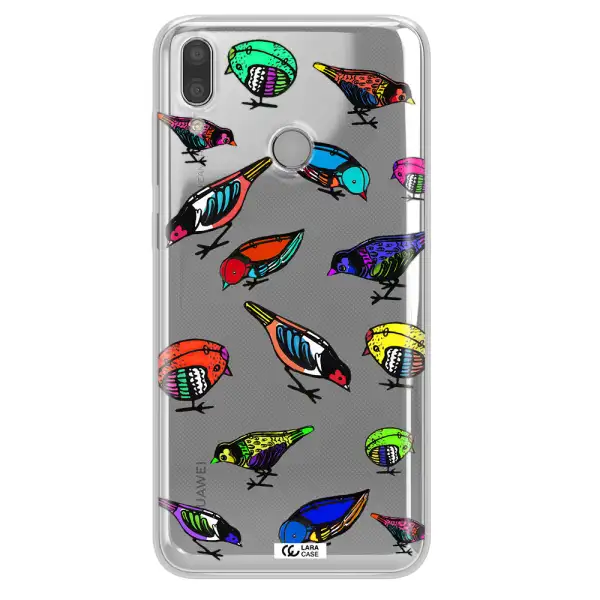 Colorful Birds Drawing Huawei Y9 2019 Clear TPU Case
