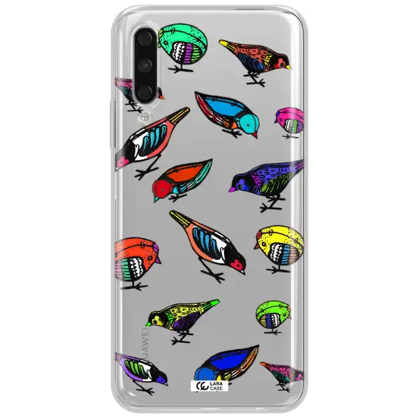 Colorful Birds Drawing Huawei Y9S Clear Tpu Case