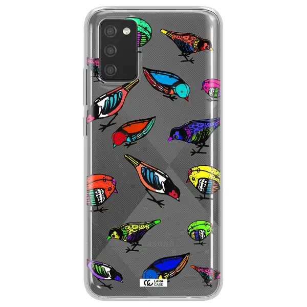 Colorful Birds Drawing Samsung A02S Clear TPU Case
