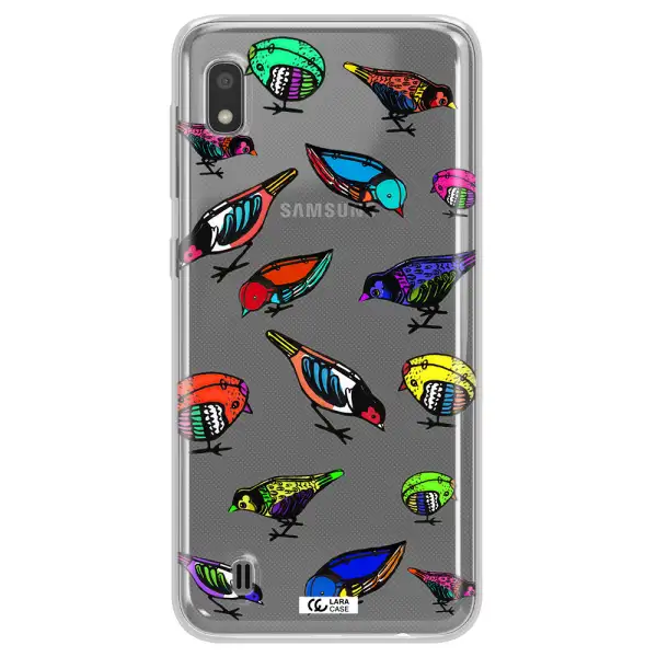 Colorful Birds Drawing Samsung A10 Clear TPU Case