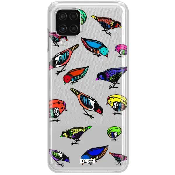 Colorful Birds Drawing Samsung A12 4g Clear TPU Case