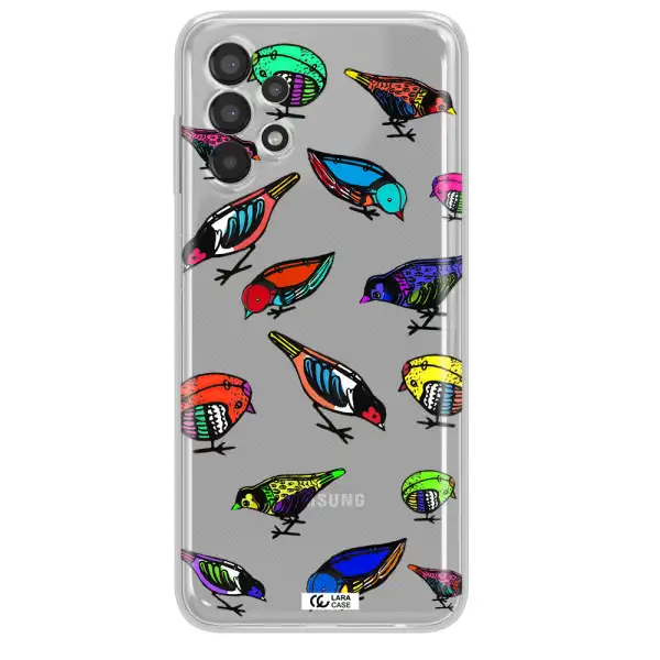 Colorful Birds Drawing Samsung A13 Clear TPU Case