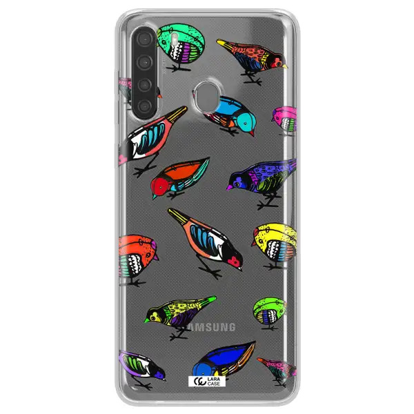 Colorful Birds Drawing Samsung A21 Clear TPU Case