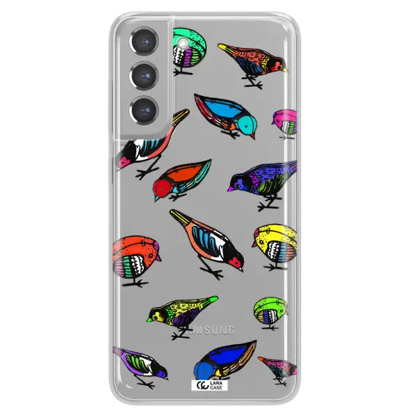 Colorful Birds Drawing Samsung A21 Fe Clear TPU Case