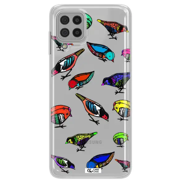 Colorful Birds Drawing Samsung A22 4g Clear TPU Case