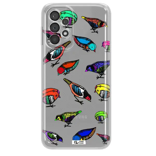 Colorful Birds Drawing Samsung A23 5G Clear Tpu Case
