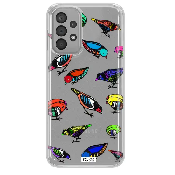 Colorful Birds Drawing Samsung A23 Clear TPU Case