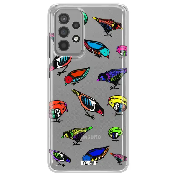 Colorful Birds Drawing Samsung A52 Clear TPU Case