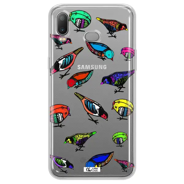 Colorful Birds Drawing Samsung A6S Clear TPU Case