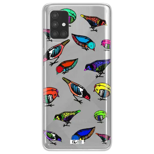 Colorful Birds Drawing Samsung A71 Clear TPU Case