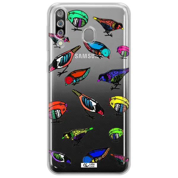 Colorful Birds Drawing Samsung M30 Clear TPU Case