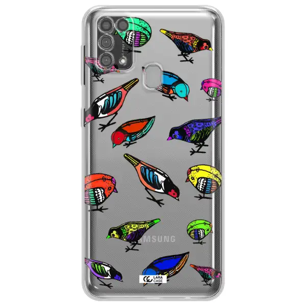 Colorful Birds Drawing Samsung M31 Clear TPU Case