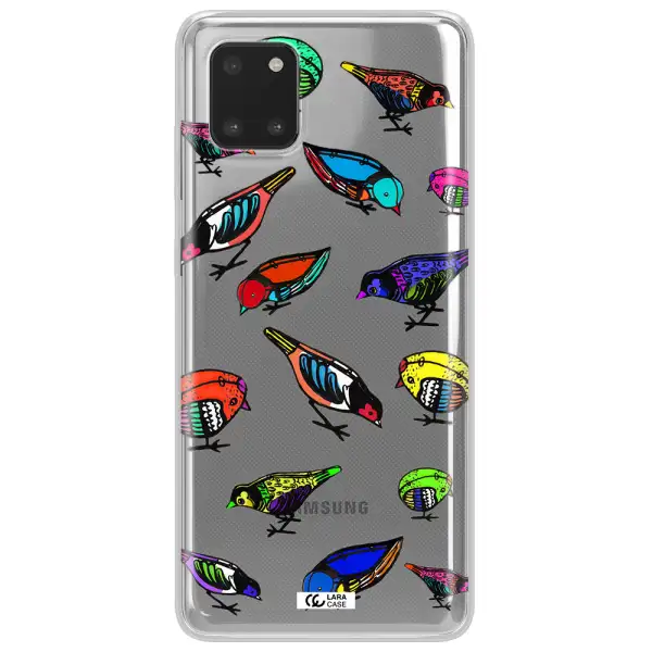 Colorful Birds Drawing Samsung Note 10 Lite Clear TPU Case