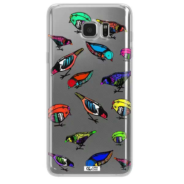 Colorful Birds Drawing Samsung Note 5 Clear TPU Case