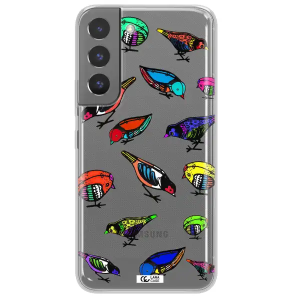 Colorful Birds Drawing Samsung S 22 Clear TPU Case