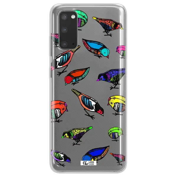 Colorful Birds Drawing Samsung S20 Clear TPU Case