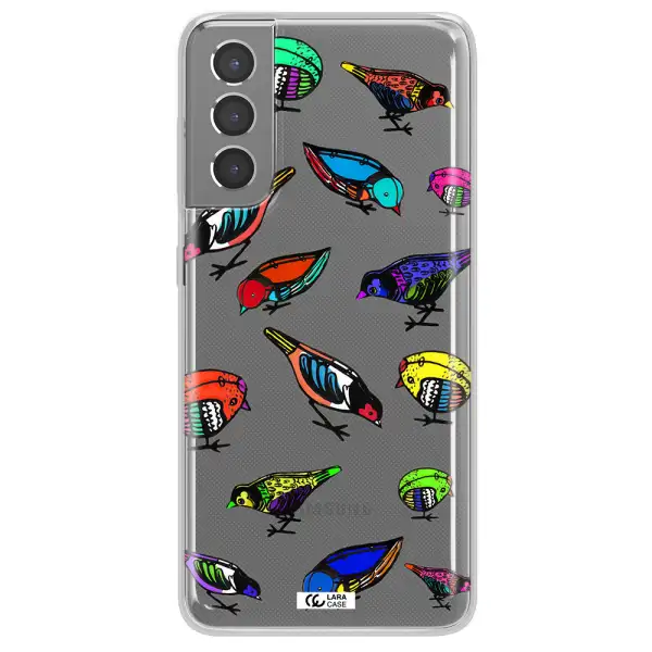 Colorful Birds Drawing Samsung S21 Plus Clear TPU Case