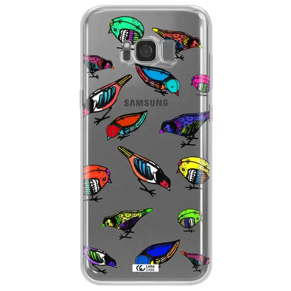 Colorful Birds Drawing Samsung S8 Plus Clear TPU Case