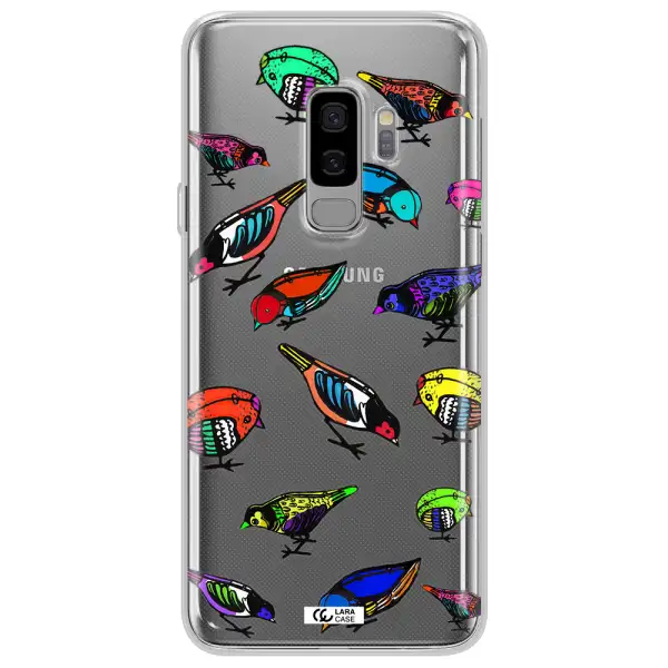 Colorful Birds Drawing Samsung S9 Plus Clear TPU Case