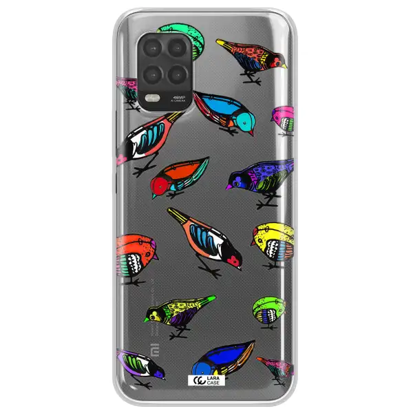 Colorful Birds Drawing Xiaomi Mi 10 Lite Clear TPU Case