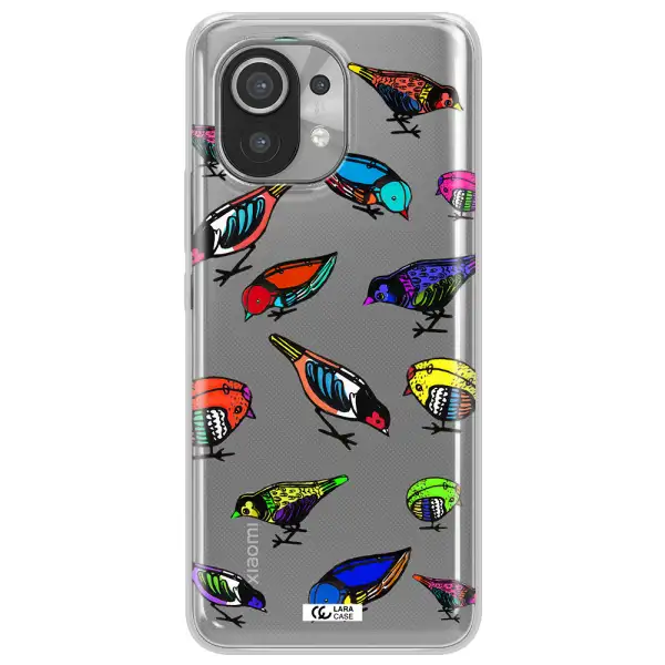 Colorful Birds Drawing Xiaomi Mi 11 Clear TPU Case