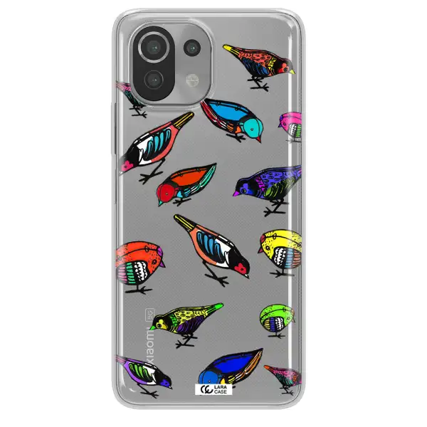 Colorful Birds Drawing Xiaomi Mi 11 Lite Clear TPU Case