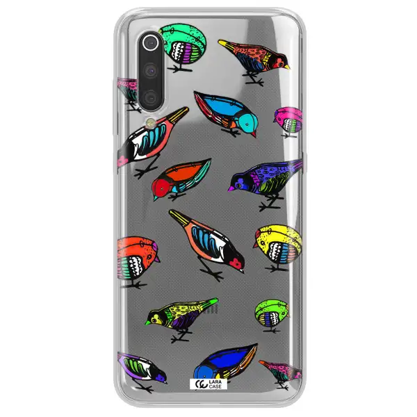 Colorful Birds Drawing Xiaomi Mi 9 Clear TPU Case
