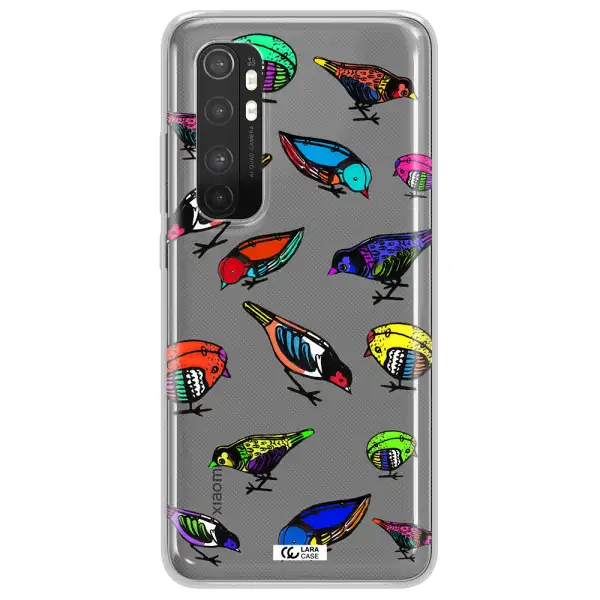 Colorful Birds Drawing Xiaomi Mi Note 10 Lite Clear TPU Case