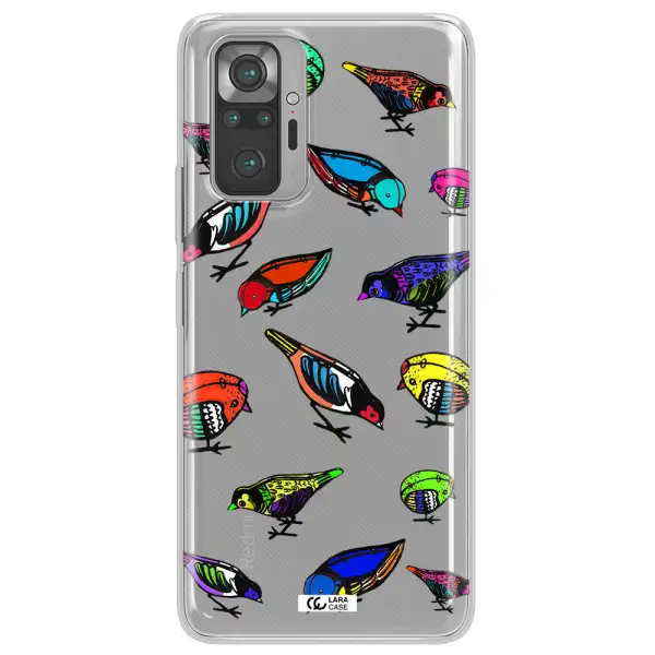 Colorful Birds Drawing Xiaomi Note 10 Pro Clear TPU Case