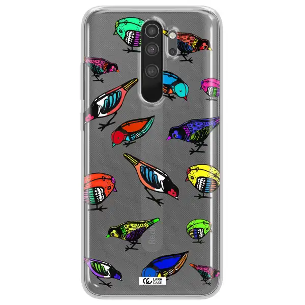 Colorful Birds Drawing Xiaomi Note 8 Pro Clear TPU Case