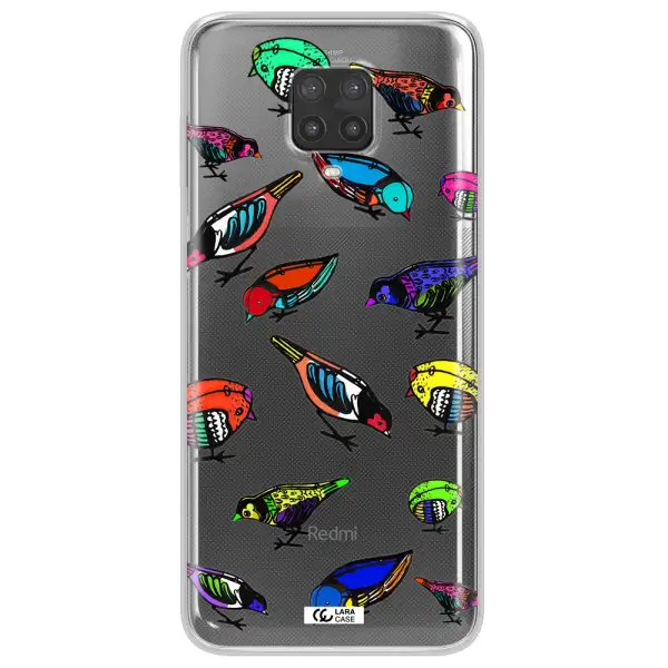 Colorful Birds Drawing Xiaomi Note 9 Pro Clear TPU Case