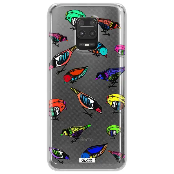 Colorful Birds Drawing Xiaomi Note 9S Clear TPU Case