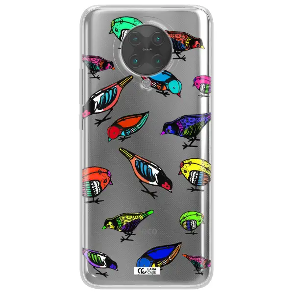 Colorful Birds Drawing Xiaomi Poco F2 Pro Clear TPU Case