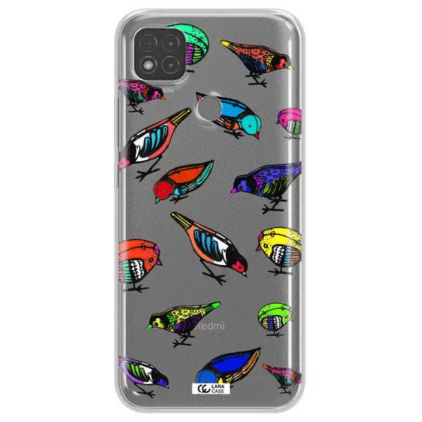 Colorful Birds Drawing Xiaomi Redmi 9C Clear TPU Case