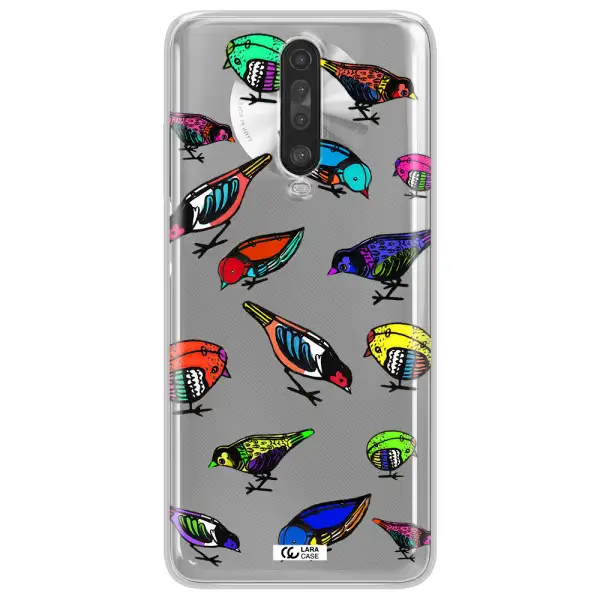 Colorful Birds Drawing Xiaomi Redmi K30 Clear TPU Case