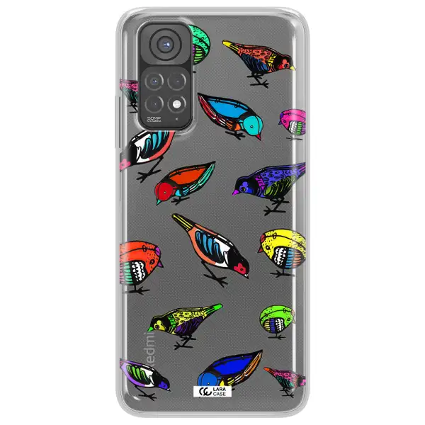 Colorful Birds Drawing Xiaomi Redmi Note 11 Clear TPU Case