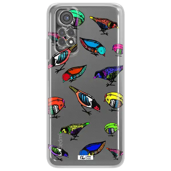 Colorful Birds Drawing Xiaomi Redmi Note 11S Clear Tpu Case