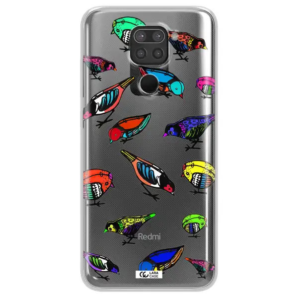 Colorful Birds Drawing Xiaomi Redmi Note 9 Clear TPU Case
